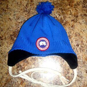 Canada Goose Blue Expedition Trapper Pom Pom Hat Mint!